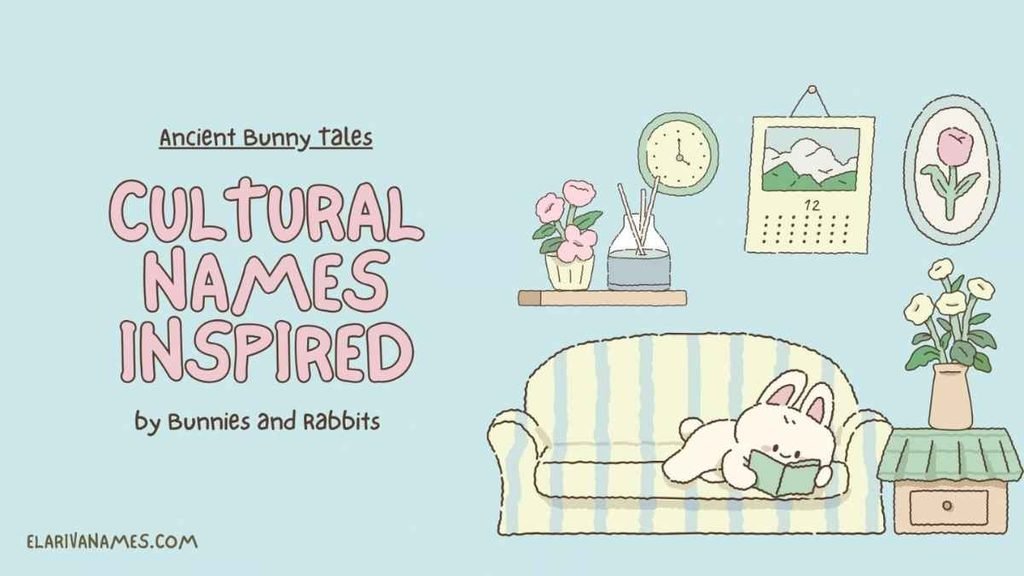 Hare in a spring field, cultural names that mean bunny