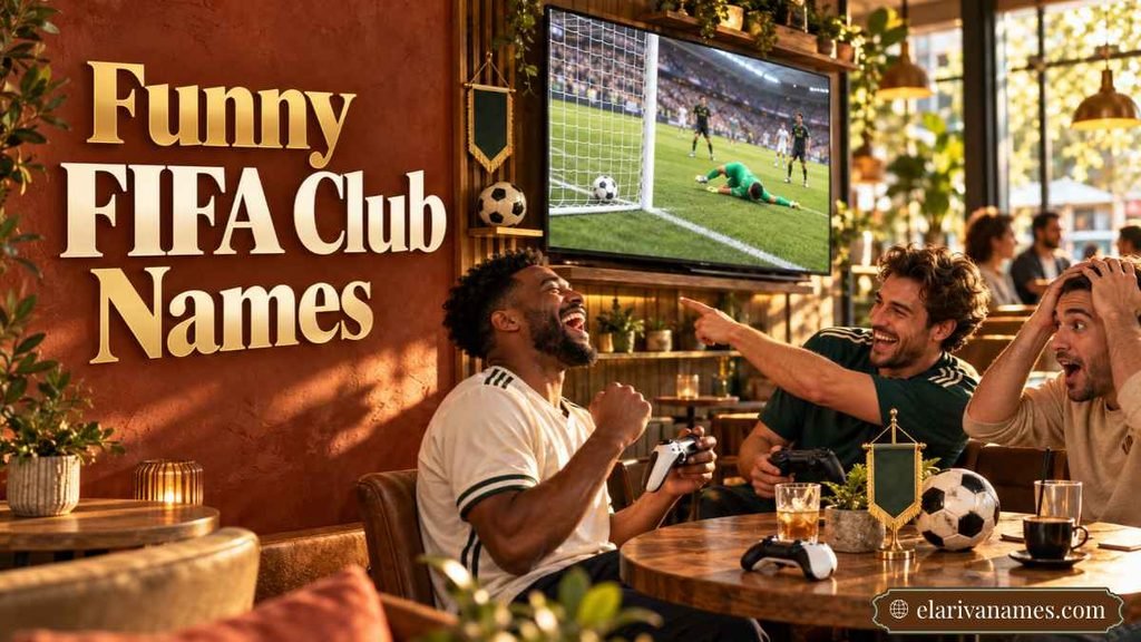 FIFA Club Names inspired by friends laughing at a virtual football match.