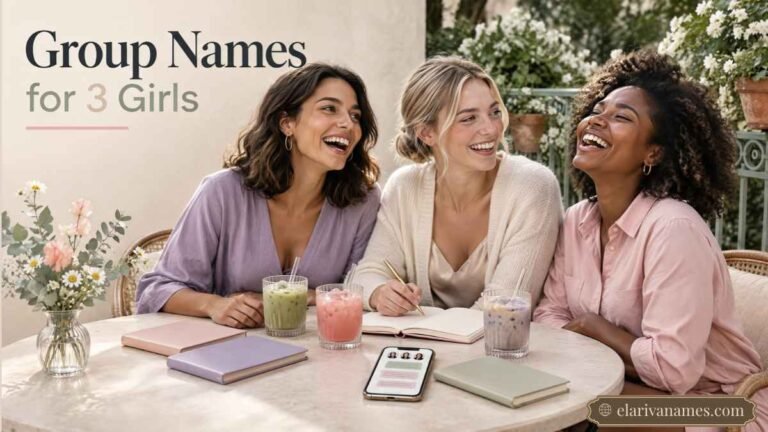 Three best friends with pastel accessories for group names for 3 girls.